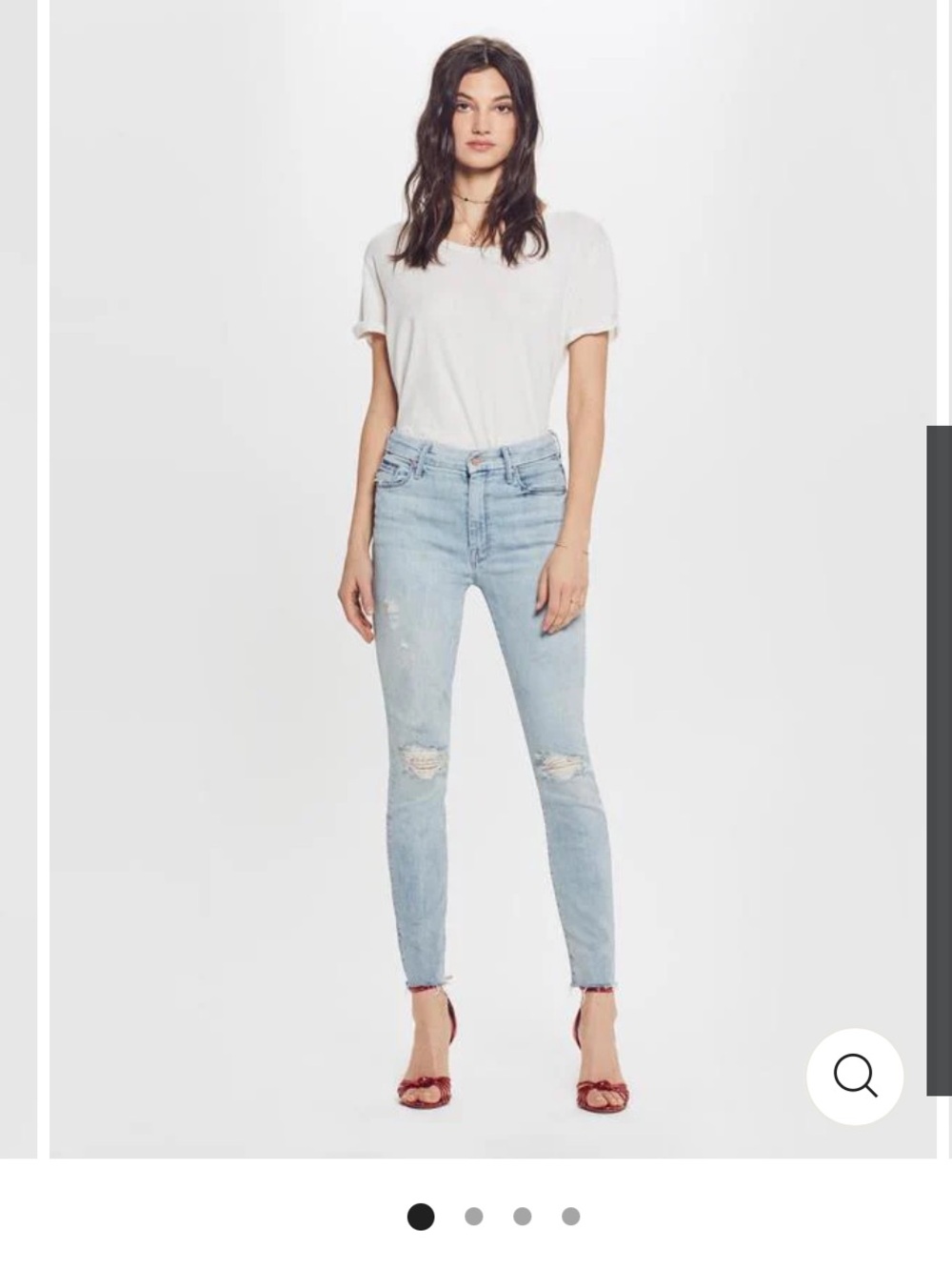 Mother Denim Looker Ankle Fray Denim Jeans Super Blast From The Past